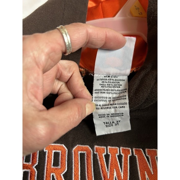 NFL Reebok Cleveland Browns Toddler Hoodie and Pants Set Brown Orange 3T - Picture 4 of 16